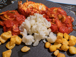 Kipfilet met Feta en Pasta