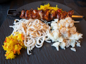 Yakitori met Udon Noodles
