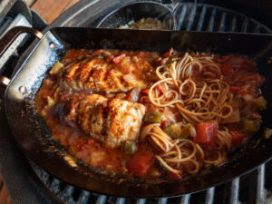 Kipfilet met Pasta in Groenten saus