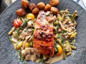 Zalm Chili met Spinazie